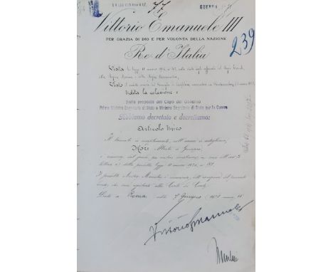 MUSSOLINI BENITO: (1883-1945) Italian Fascist Dictator of World War II. D.S., Mussolini, one page, folio, Rome, 7th July 1928