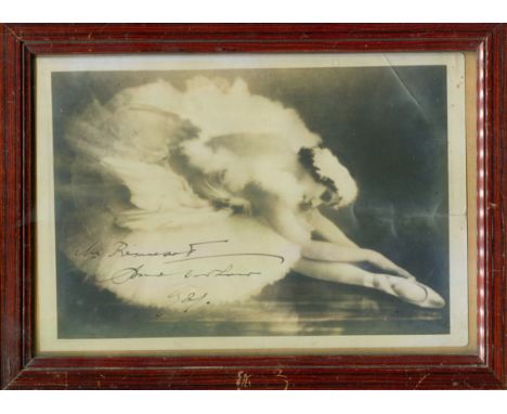 PAVLOVA ANNA: (1881-1931) Russian prima ballerina, remembered for her creation of the role of The Dying Swan. A good vintage 