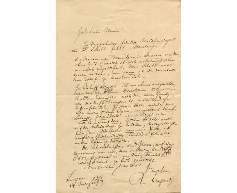 `All my older operas, notably Tannhauser, Lohengrin, the Flying Dutchman and also Rienzi would be in this case´WAGNER RICHARD
