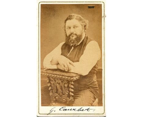 COURBET GUSTAVE: (1819-1877) French painter who led the Realism movement in 19th century French painting. A good vintage sign