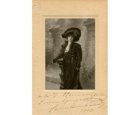 BERNHARDT SARAH: (1844-1923) French stage actress. A very fine vintage signed and inscribed 6 x 9 photograph, the image depic