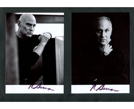 SERRA RICHARD: (1938- ) American Artist. Serra is best known for his large-scale sculptures. Two good signed 5 x 7 photograph