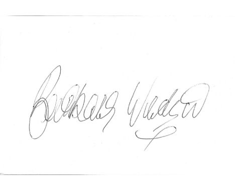 Barbara Windsor signed 6x4 white index card. Dame Barbara Windsor DBE (born Barbara Ann Deeks; 6 August 1937 - 10 December 20