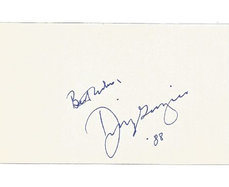 Dizzy Gillespie signed 5x3 white card. John Birks Dizzy Gillespie ( October 21, 1917 - January 6, 1993) was an American jazz 