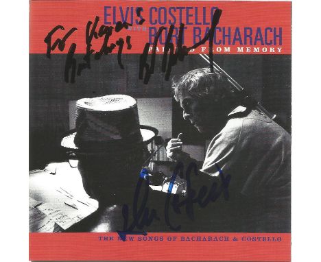 Bert Bacharach and Elvis Costello signed Painted from Memory CD sleeve signatures on cover disc included. Good condition. All