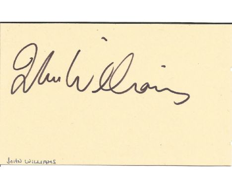 John Williams signed 5x3 card. John Christopher Williams AO OBE (born 24 April 1941) is an Australian virtuosic classical gui