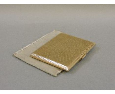 A 9ct gold cigarette case, with engine turned decoration, 89g