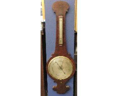 A 19th century wheel barometer, the dial signed 'Cleale', Chelmsford