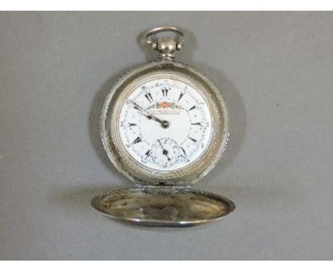 A Turkish key wind full hunter pocket watch, the dial inscribed 'K Serkisoff & Co, Constantinople', with seconds dial, all wi