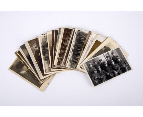 A Collection of Seventy-Three Second World War Latvian Army Photographic Postcards uniformed single and group portraits, some