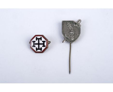 A Second World War Fascist ‘Zbor’ Yugoslav National Movement Members Stick Pin bearing the sword and shield device of Dimitur