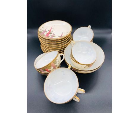 Japanese part Tea Set, eight cups and saucers with spares.