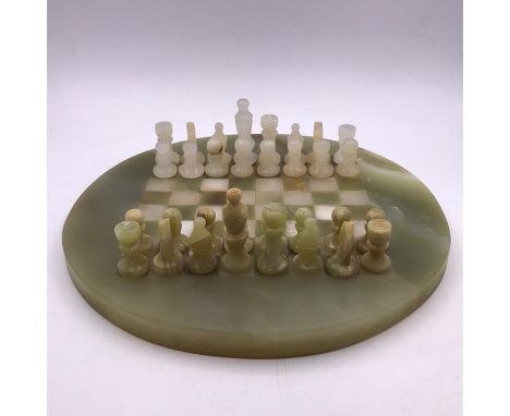 A marble chess set