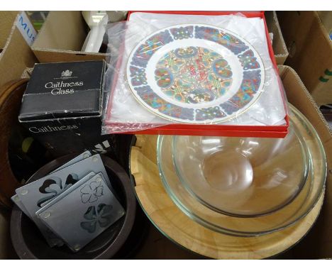Three boxes including Spode, Caithness and Maling etc.