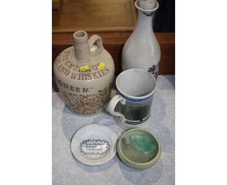 Coalport decanter, whisky jug etc.