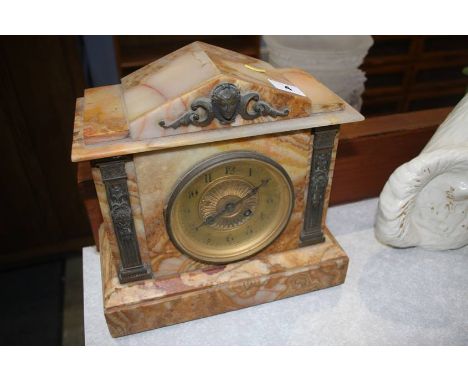 Marble mantle clock