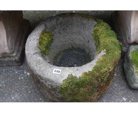 Circular limestone trough