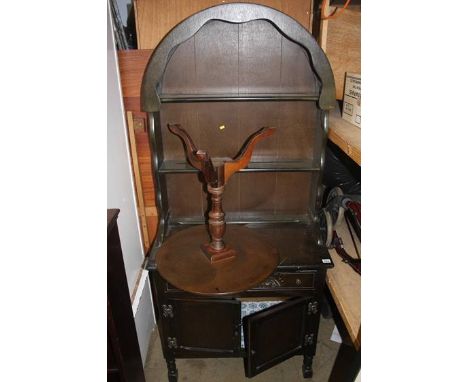 Tripod table and oak dresser