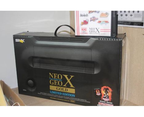 SNK NEO GEO Gold Edition Ninja Masters, including Neo Geo X Station (HDMI capable), Neo Geo X Handheld and Neo Geo Arcade sti