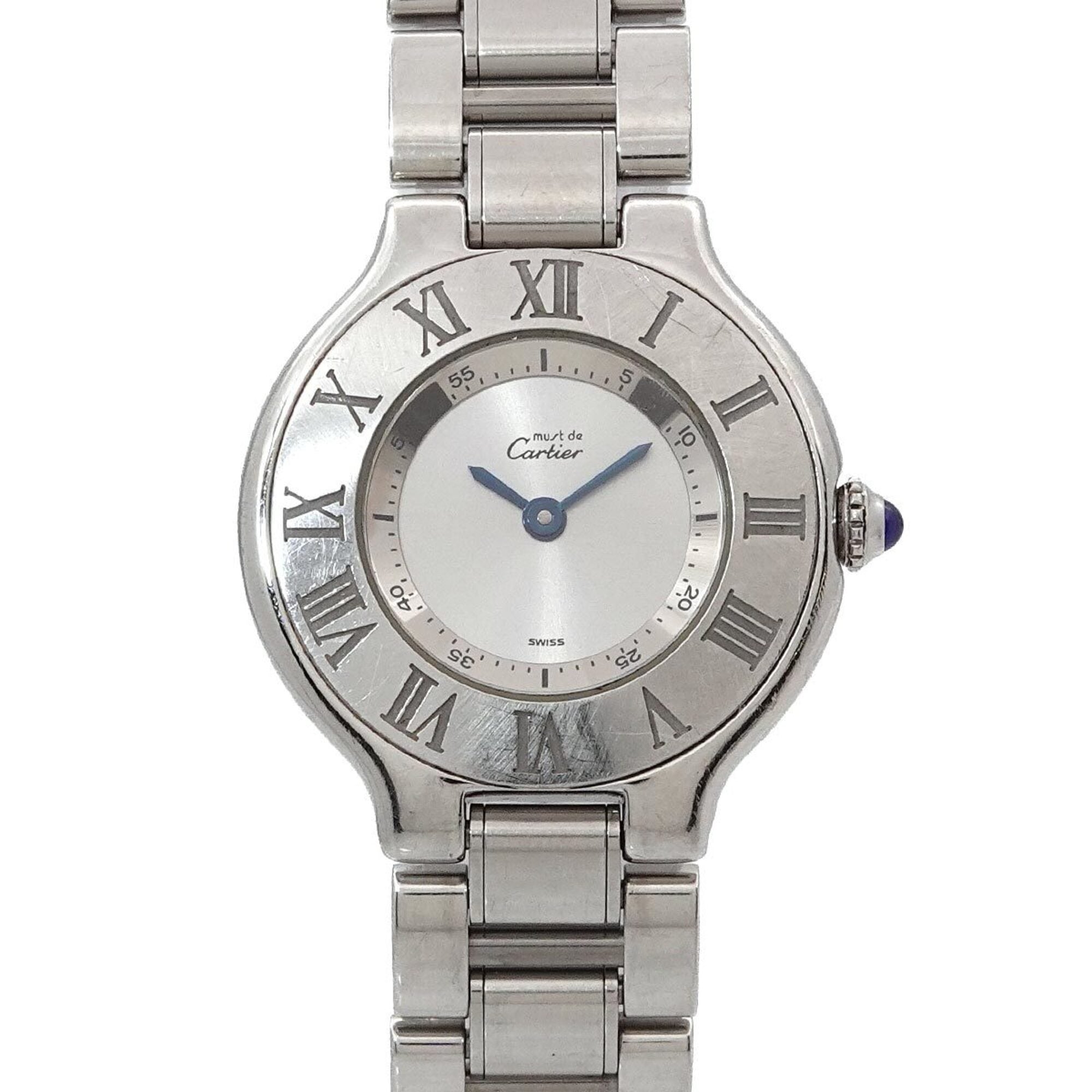 Cartier Must 21 Vingt-et-un W10109T2 Women\'s Watch Silver Quartz Must21