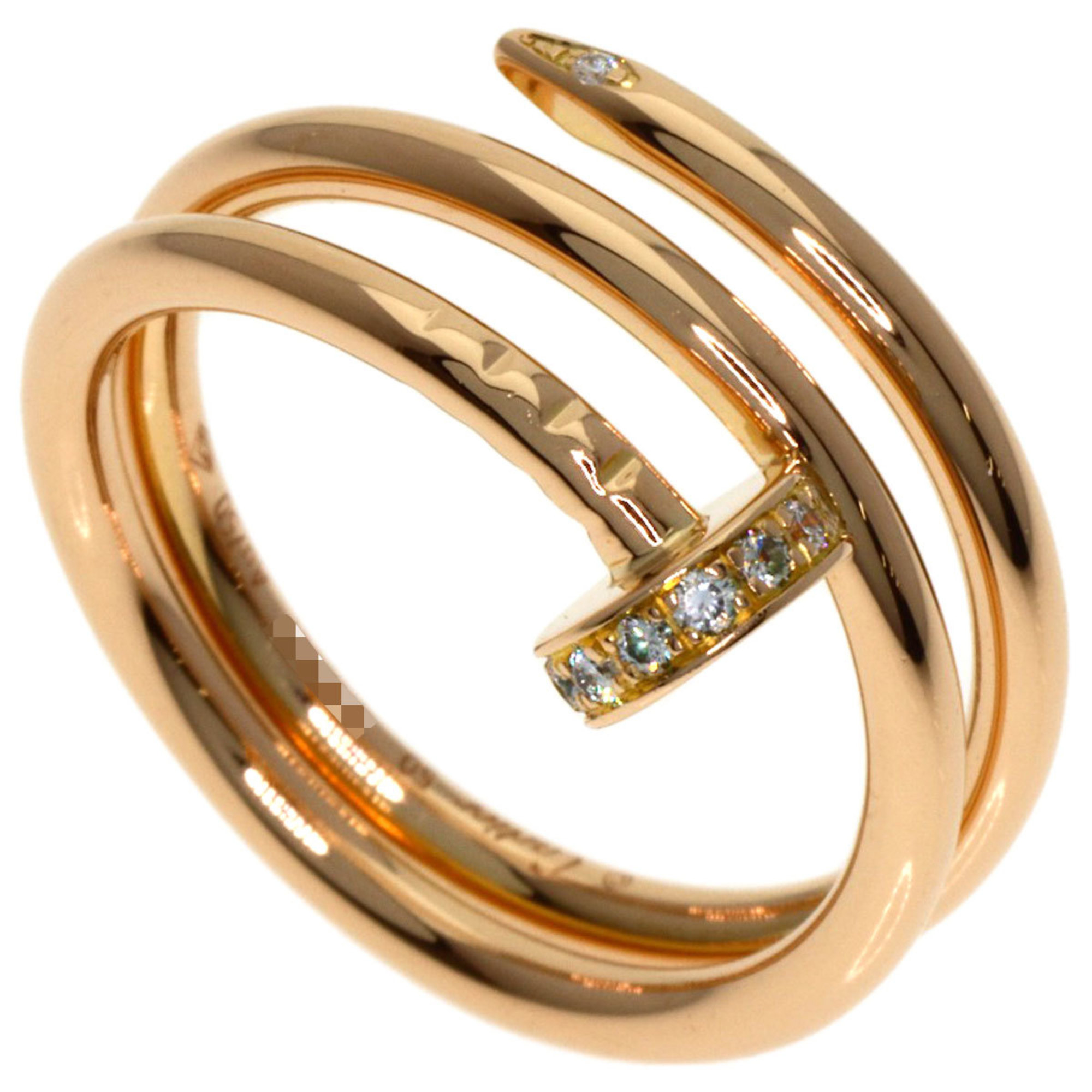 Cartier Juste un Clou Diamond Ring #50, 18K Pink Gold, Women\'s.