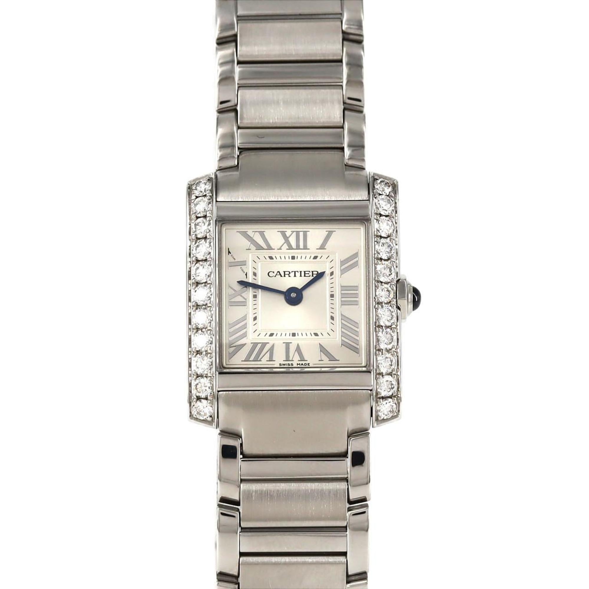 Cartier Tank Franaise SM D W4TA0020 Stainless Steel Quartz Watch