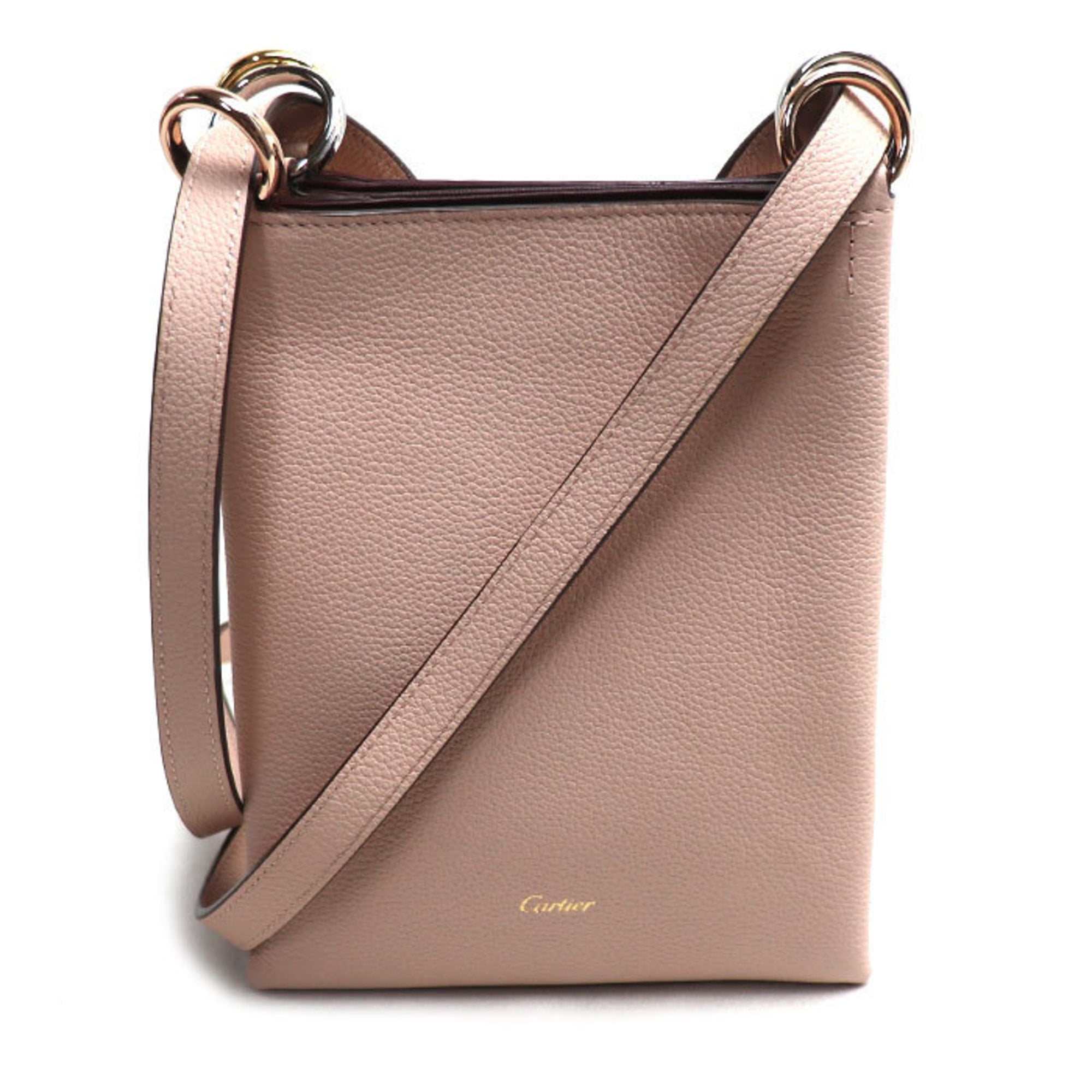 CARTIER Trinity Shoulder Bag, Pink Beige, L1002481, Women\'s