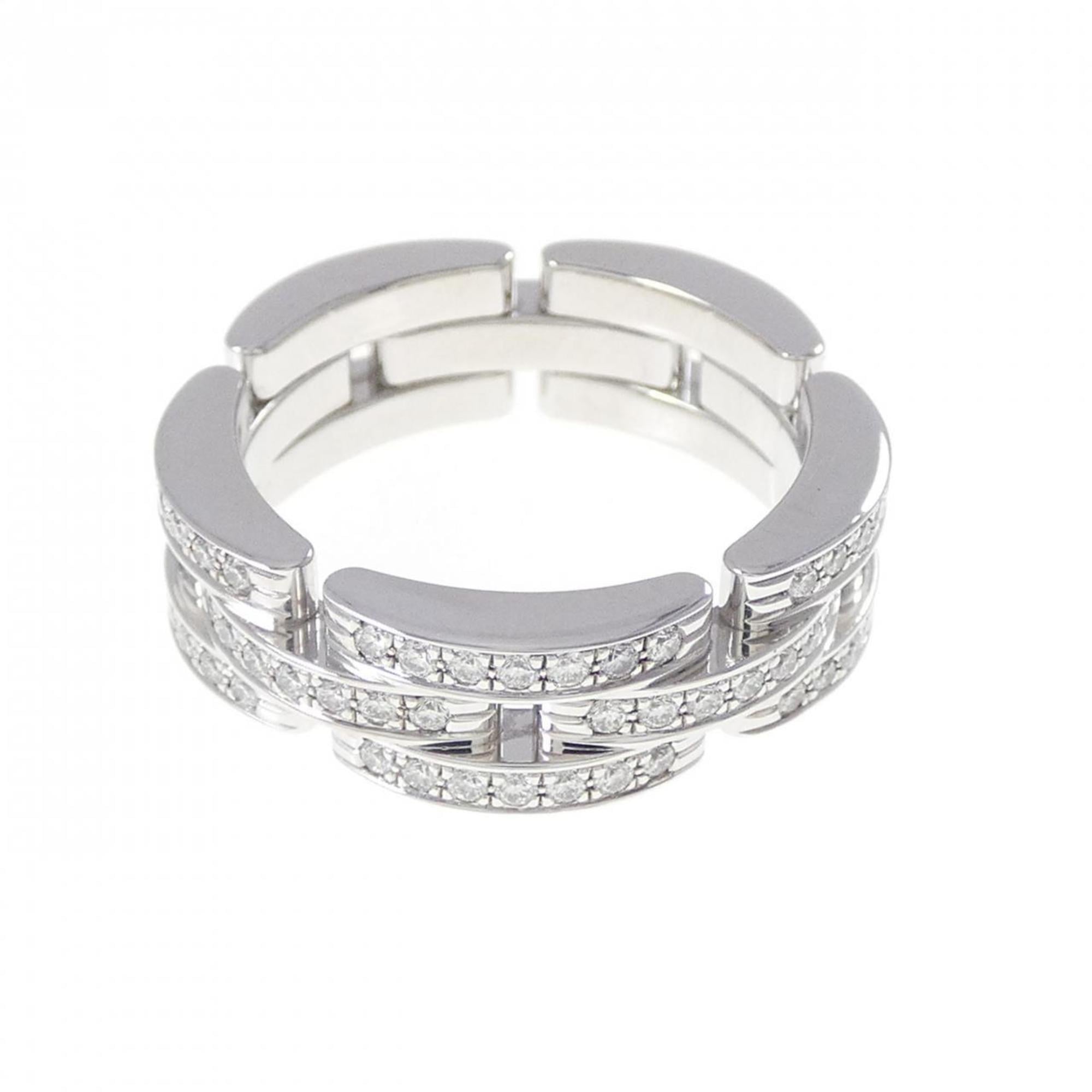 Cartier Maillon Panthre 3-Row Full Diamond Ring