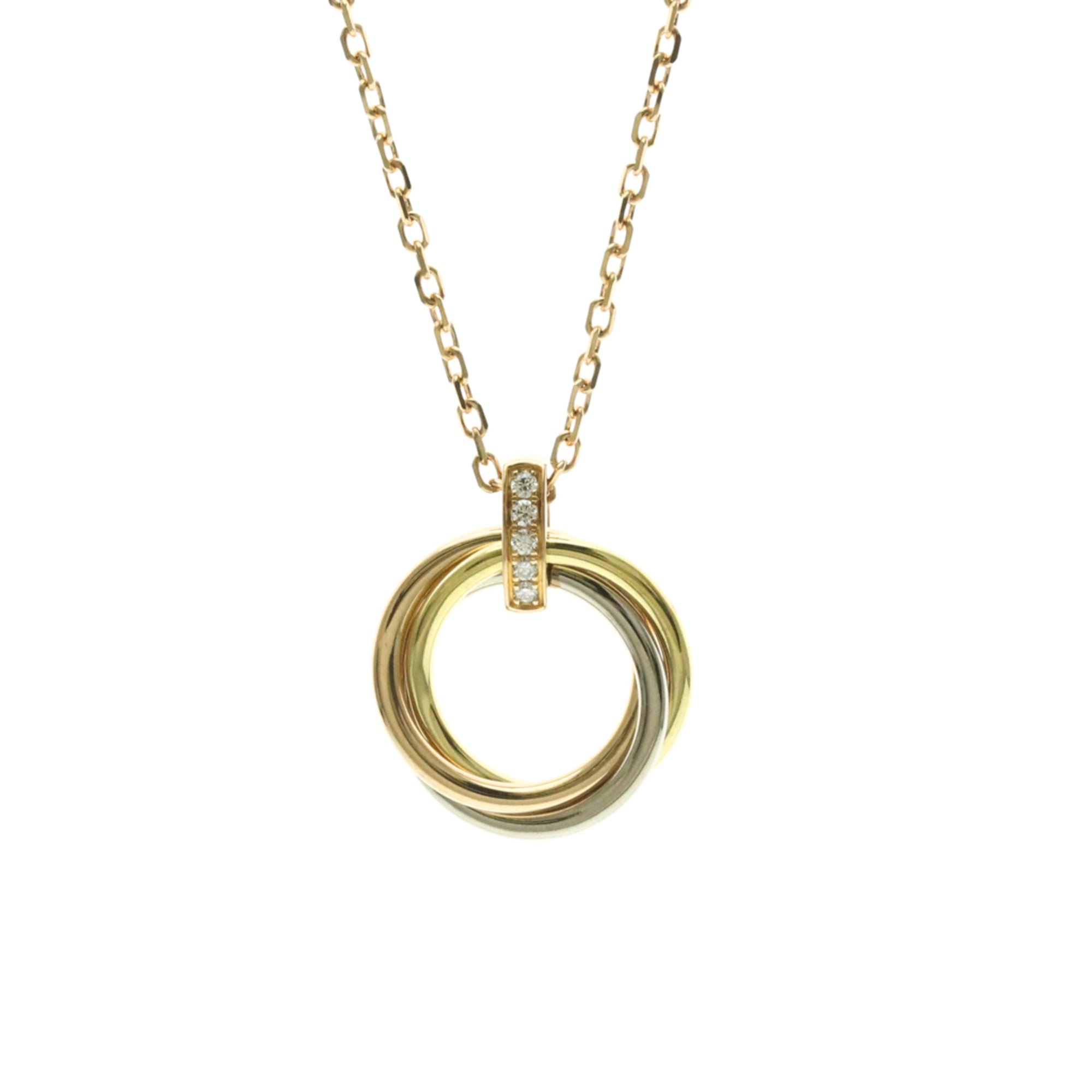 Cartier Trinity Diamond Necklace Yellow Gold (18K),Pink Gold (18K),White Gold (18K) Diamond Men,Wome