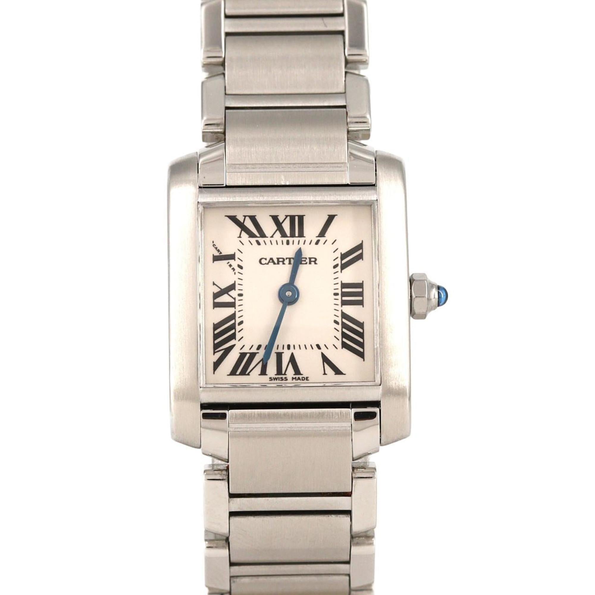 Cartier Tank Franaise SM W51008Q3 Stainless Steel Quartz Watch