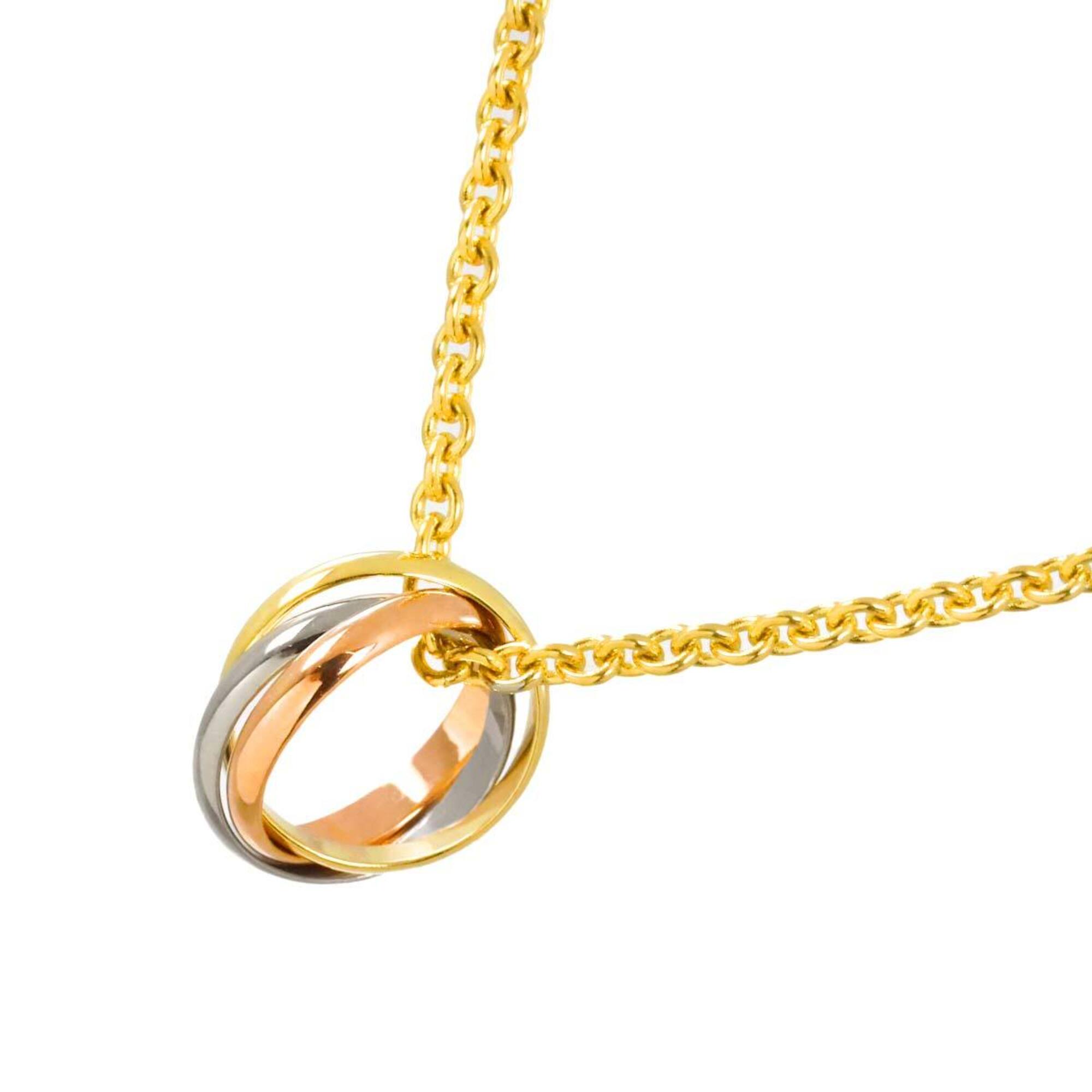 Cartier Trinity Necklace, 42cm, 18K Yellow Gold, White Pink Gold 750 (Three Necklace)