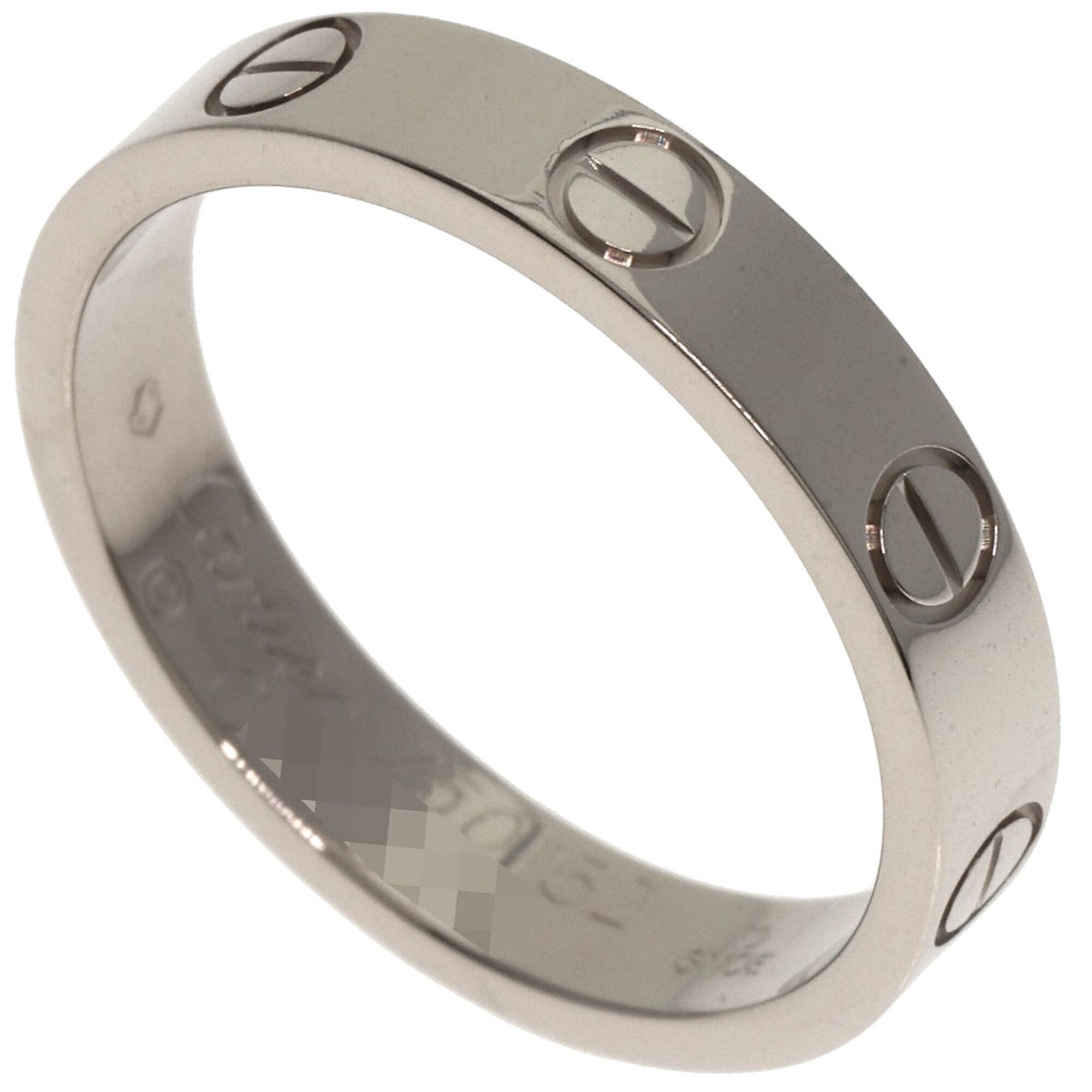 Cartier Mini Love Ring #52, 18K White Gold, Women\'s Ring, CARTIER