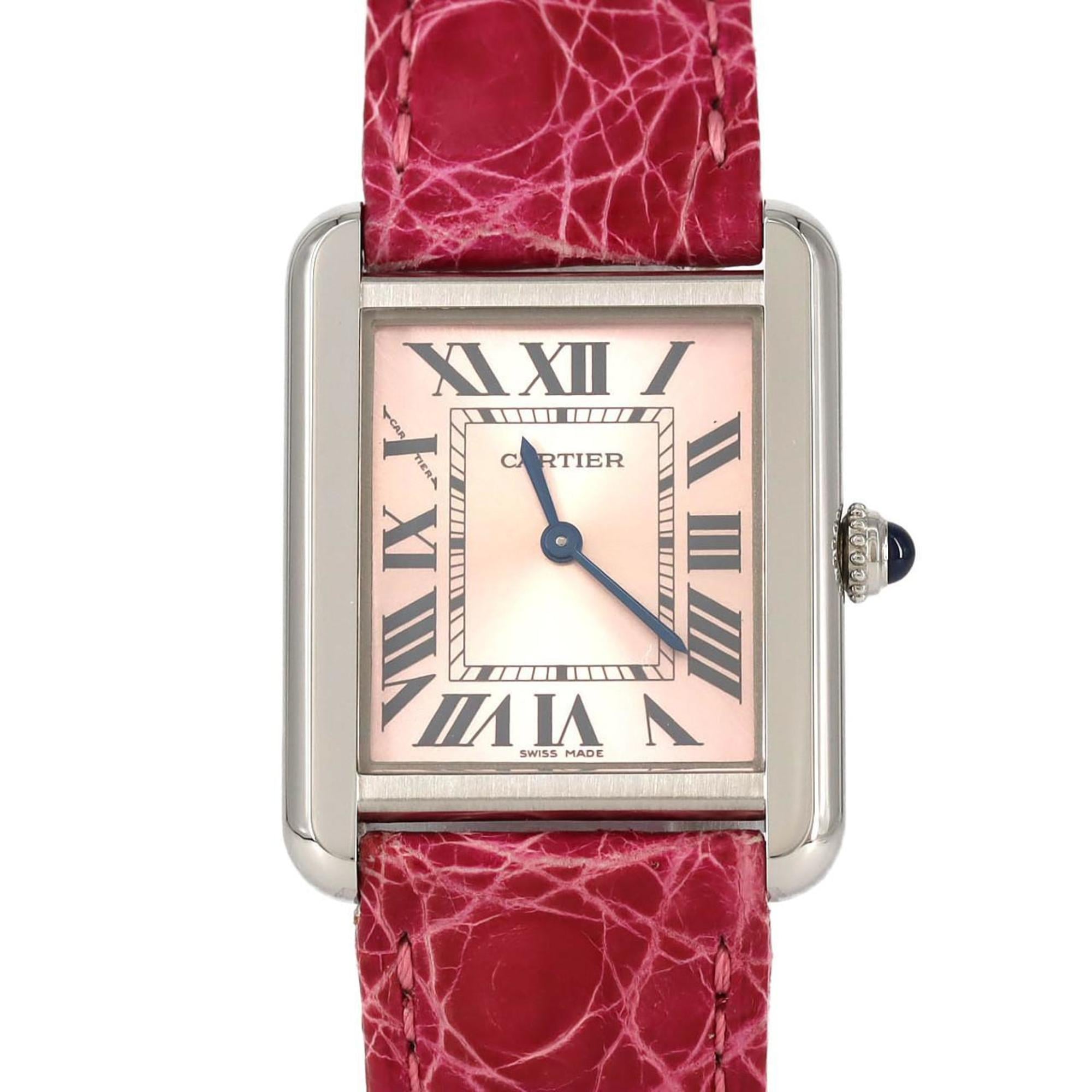 Cartier Tank Solo SM W5200000 Stainless Steel Quartz Watch
