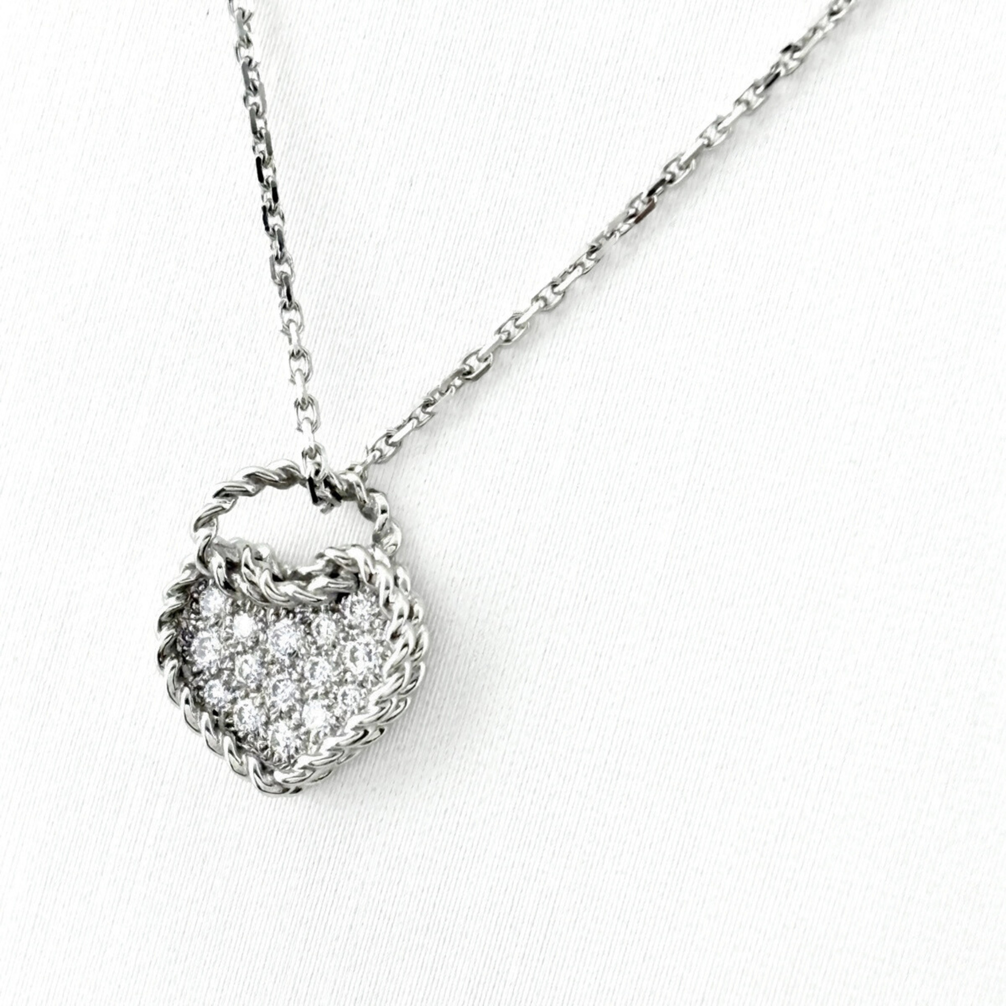 Cartier Torta Heart PavŽ Necklace Pendant with Small Diamonds (750 Diamond) - Women\'s