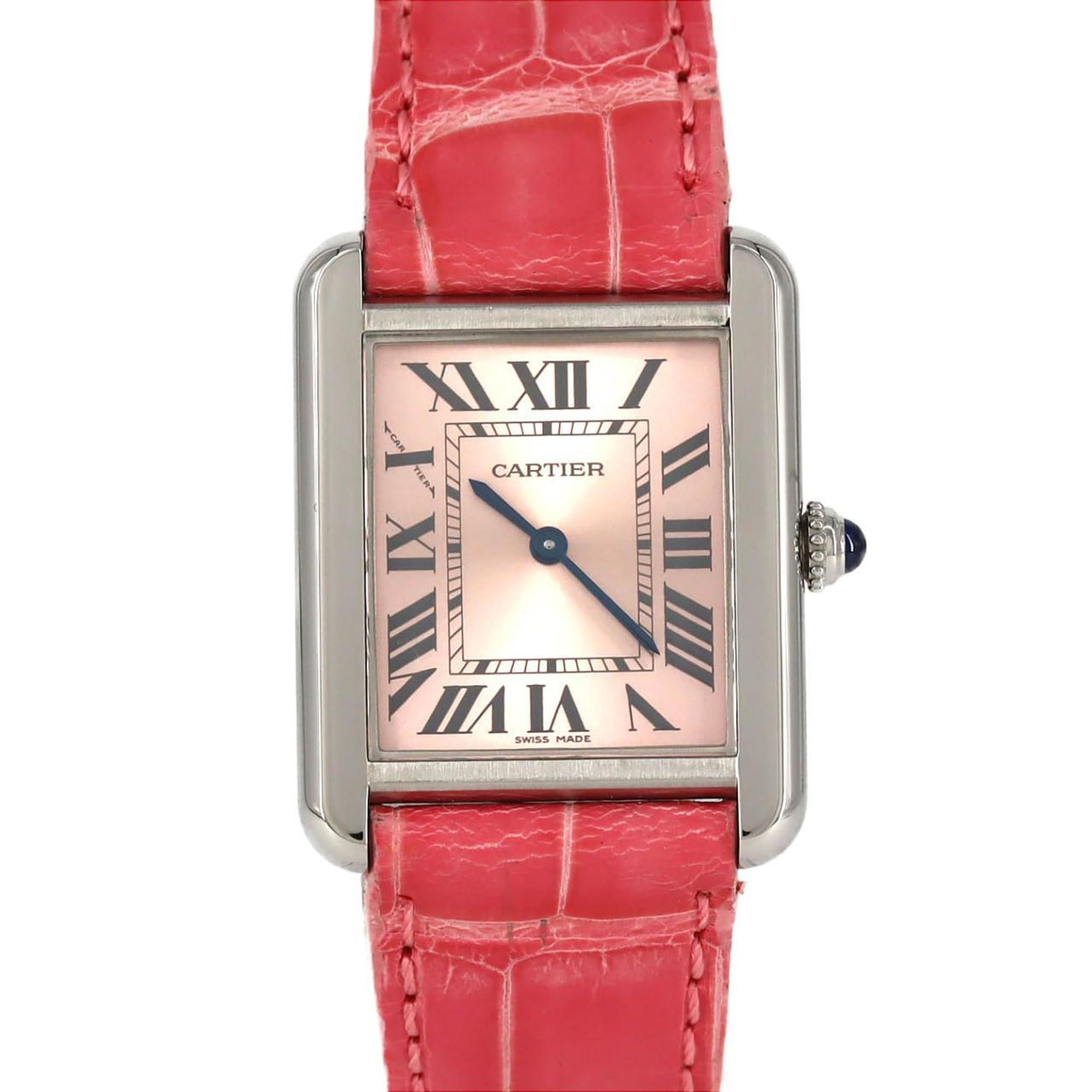 Cartier Tank Solo SM W5200000 Stainless Steel Quartz Watch