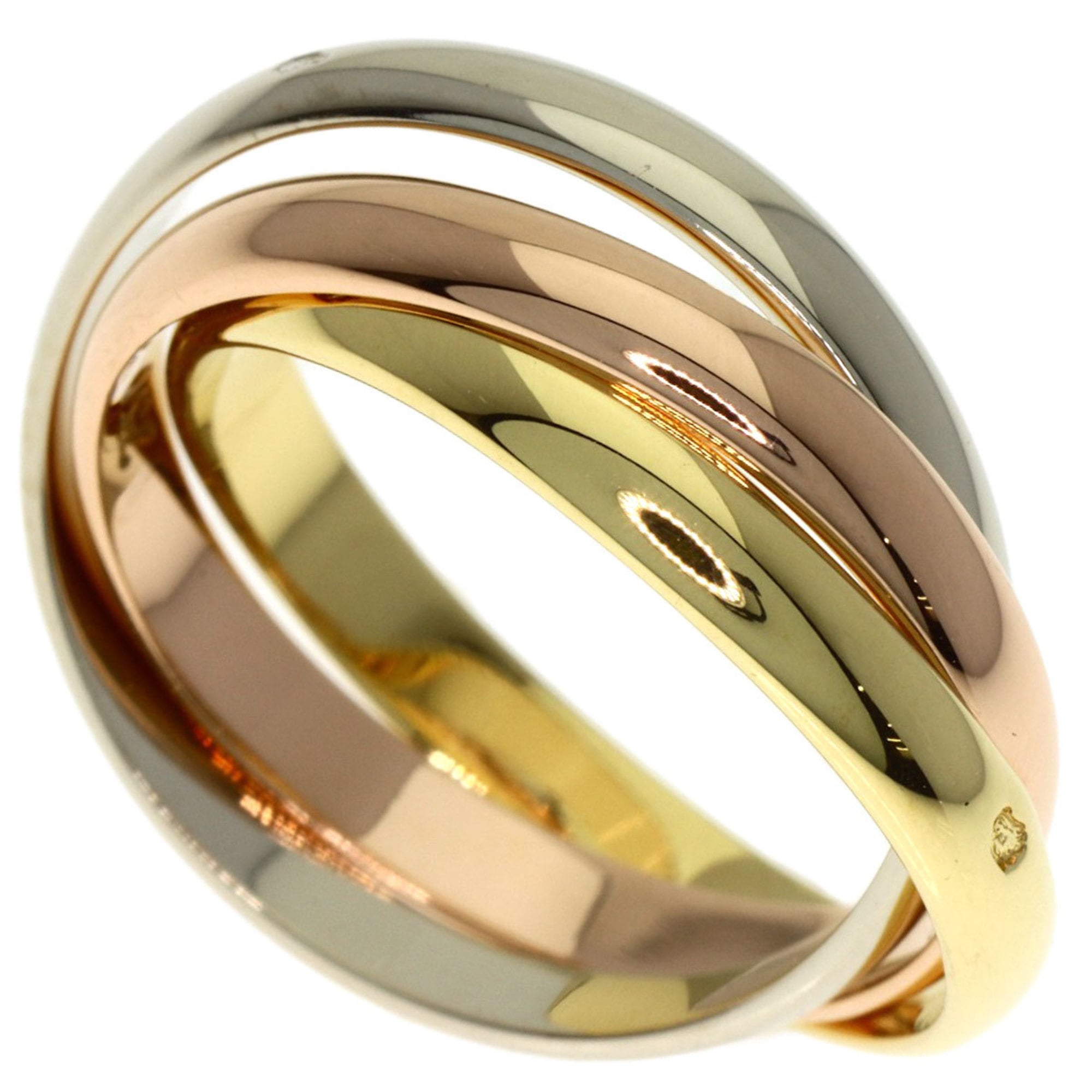 Cartier Trinity Small #48 Ring, 18K Yellow Gold/18KPG/18KWG, Women\'s
