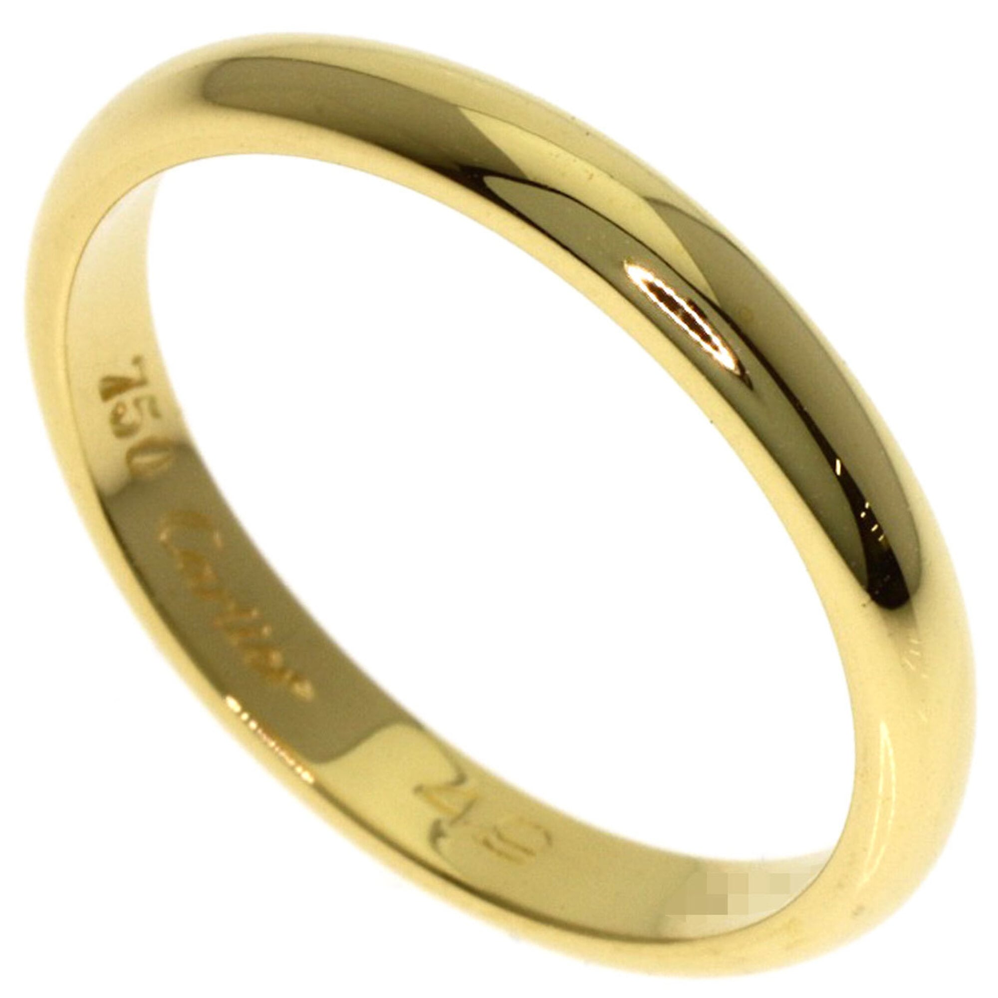 Cartier wedding ring, 18K yellow gold, for women.