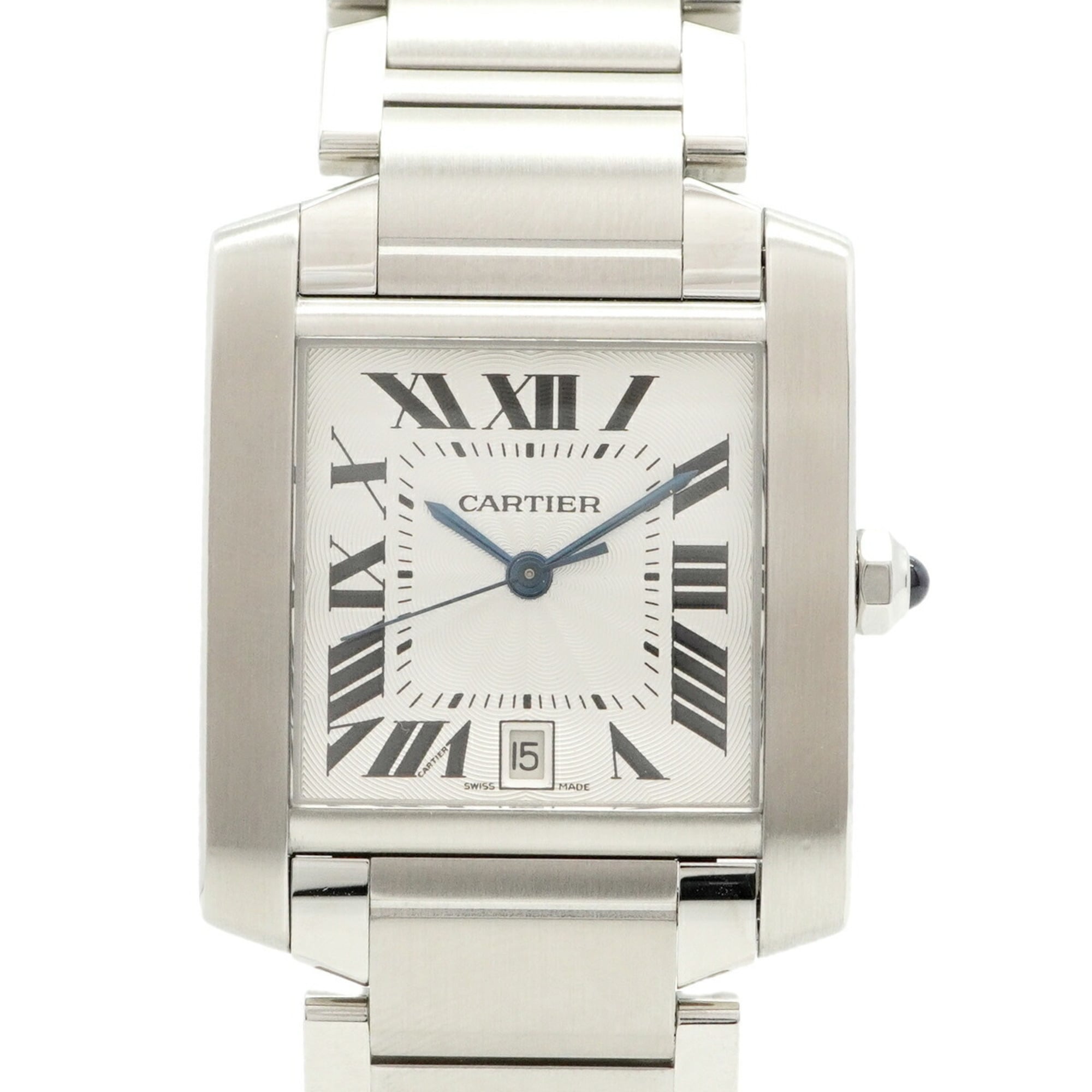 Cartier Tank Franaise LM W51002Q3 Silver Dial Watch (Men\'s & Women\'s)