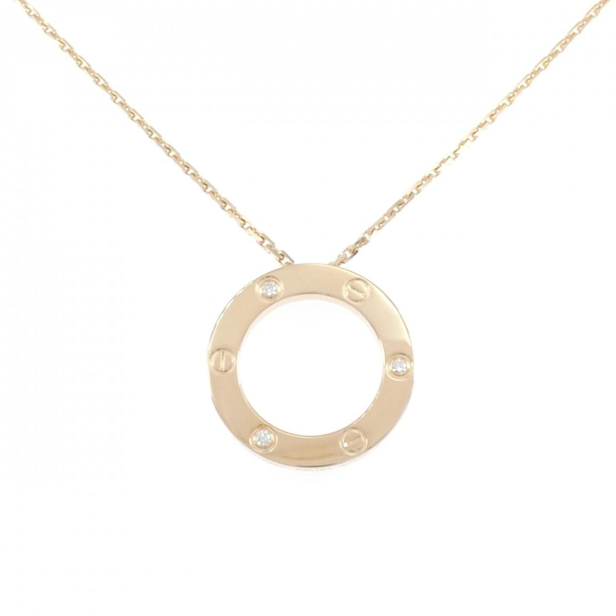 Cartier Love Necklace Half Diamond