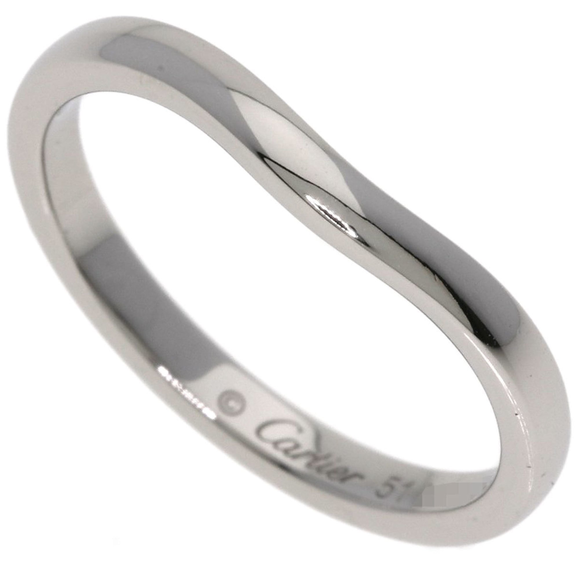 Cartier Ballerina Curve #51 Ring, Platinum PT950, Women\'s