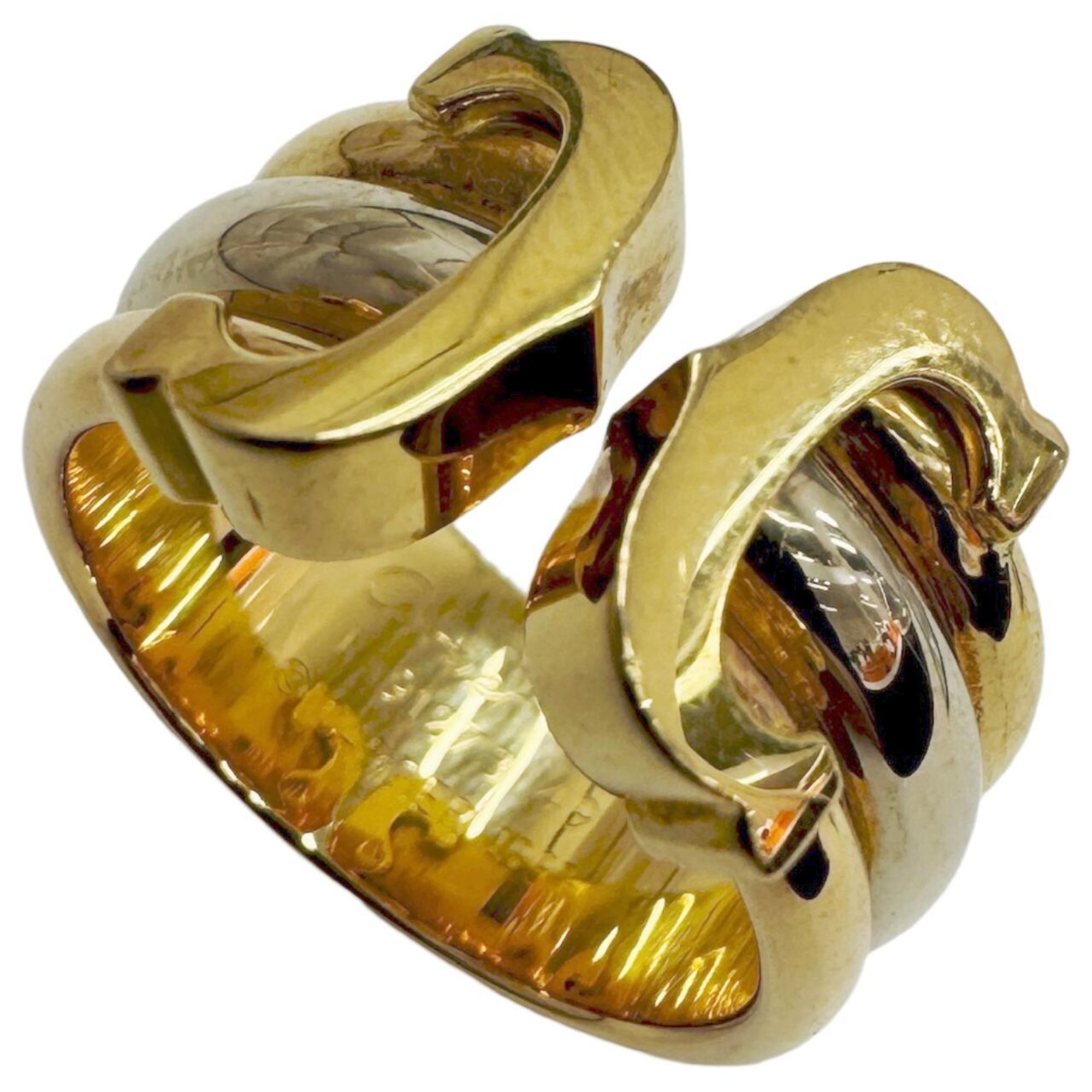 Cartier 2C Ring, Three-Color, 18K Yellow Gold, Pink White Size 49, Women\'s Ring