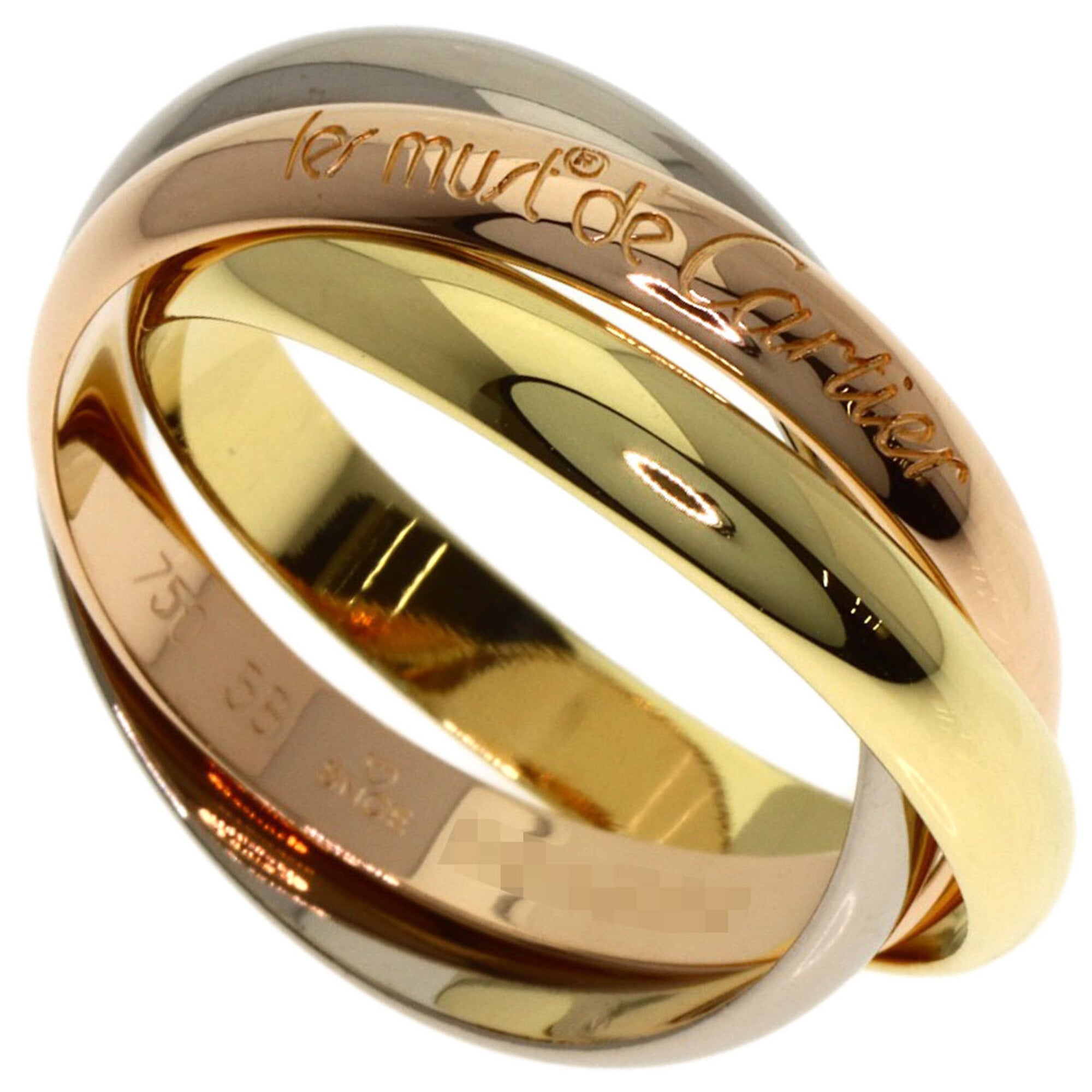 Cartier Trinity #58 Ring, 18K Yellow Gold/18K White Pink Gold, Women\'s, CARTIER