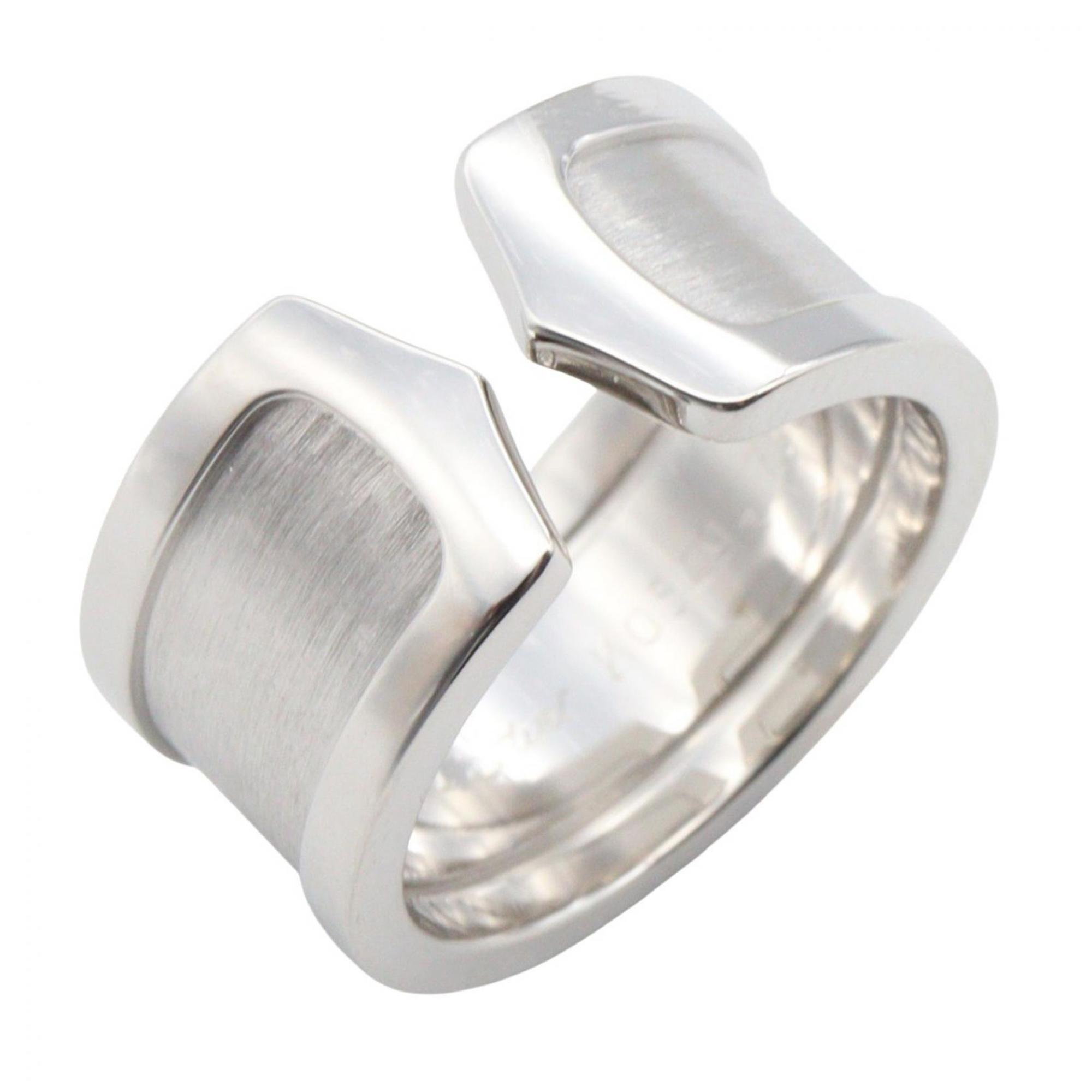 Cartier C2 Ring, 18K White Gold (18KWG), Women\'s, Silver Tone