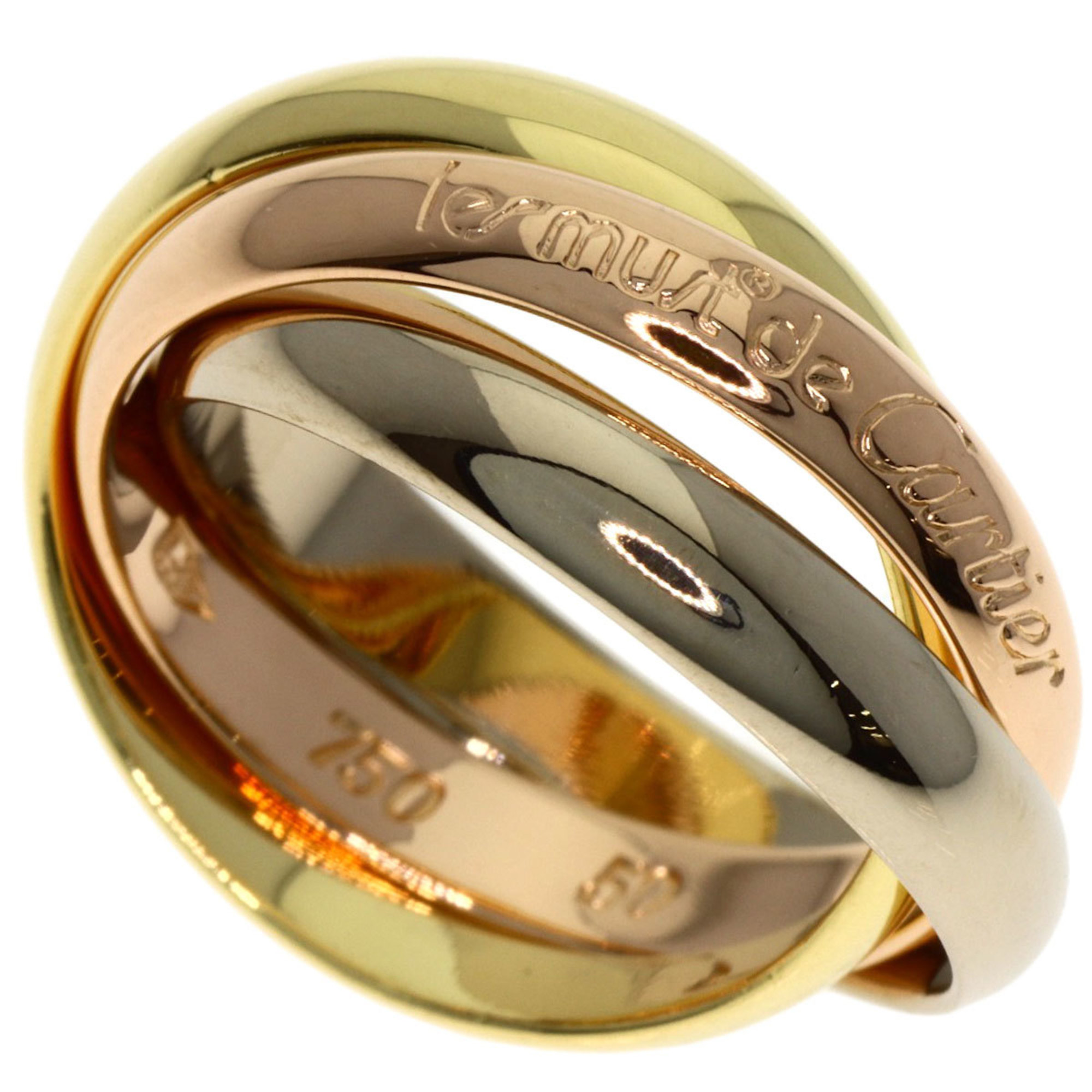 Cartier Trinity #50 Ring - 18K Yellow Gold/18K Pink White Gold Women\'s CARTIER