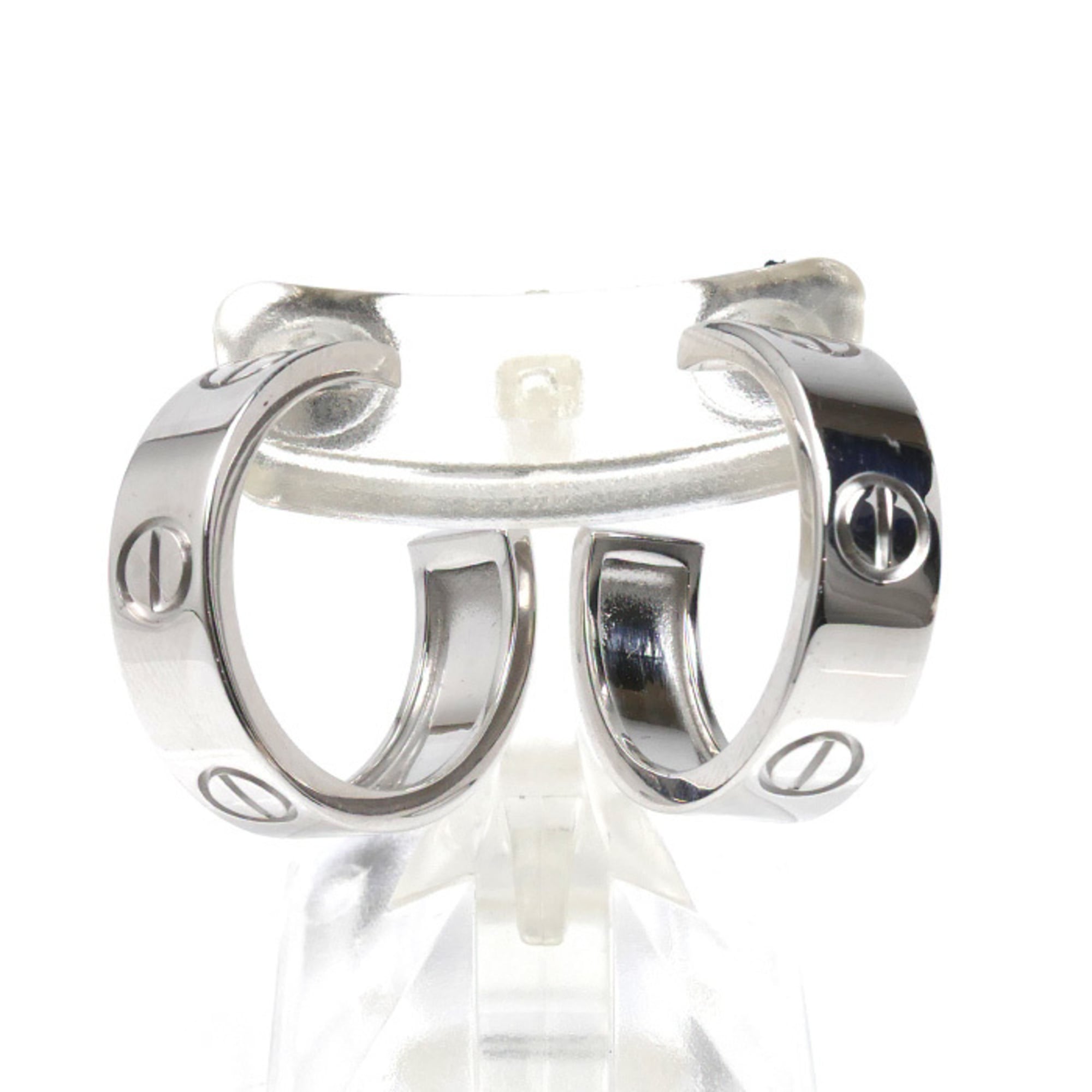 CARTIER Cartier 18KWG White Gold Love Earrings 10.5g Women\'s