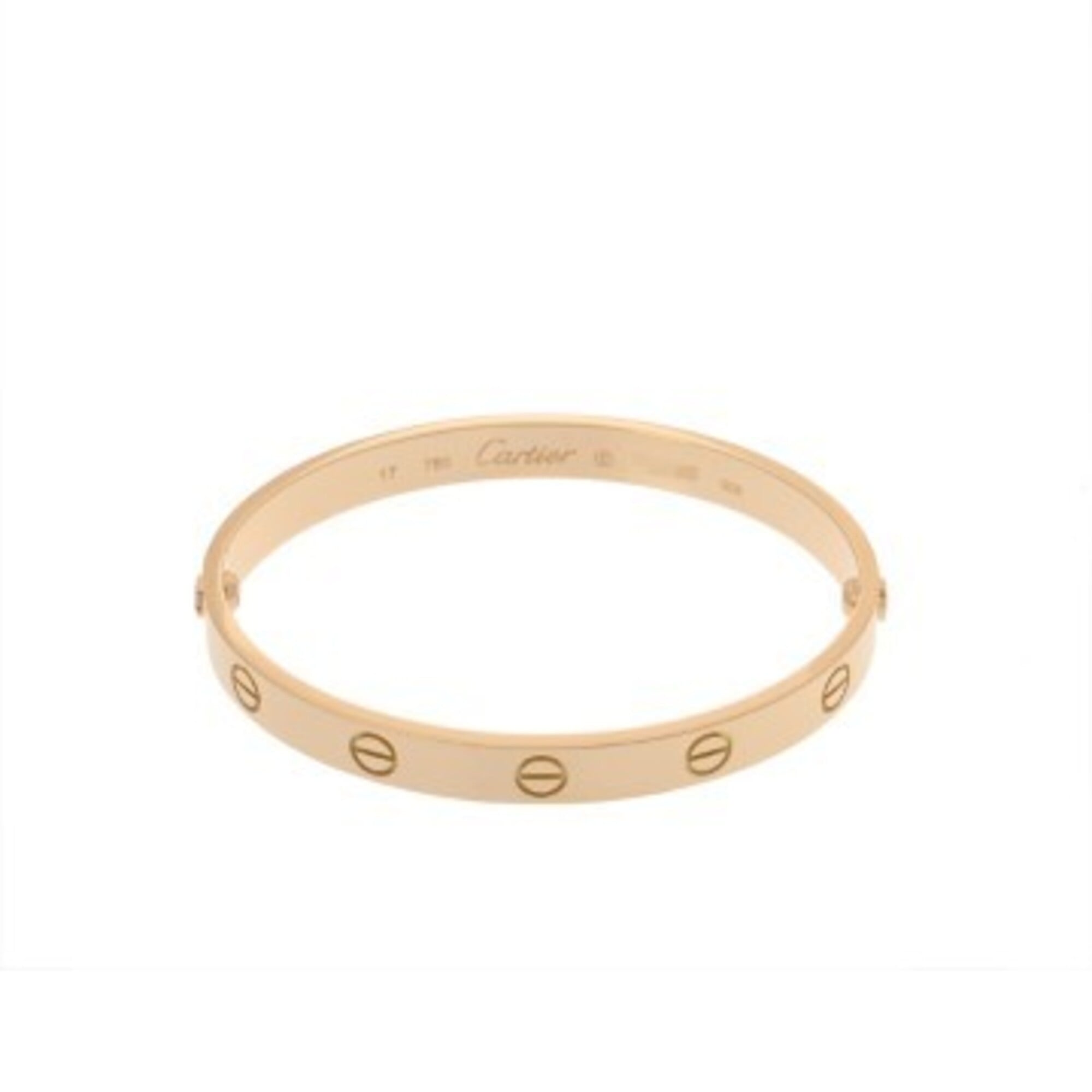 CARTIER Love Bracelet, Older Model, #17, Ladies, 18K Yellow Gold (YG), A-Rank, Used, Ginzo