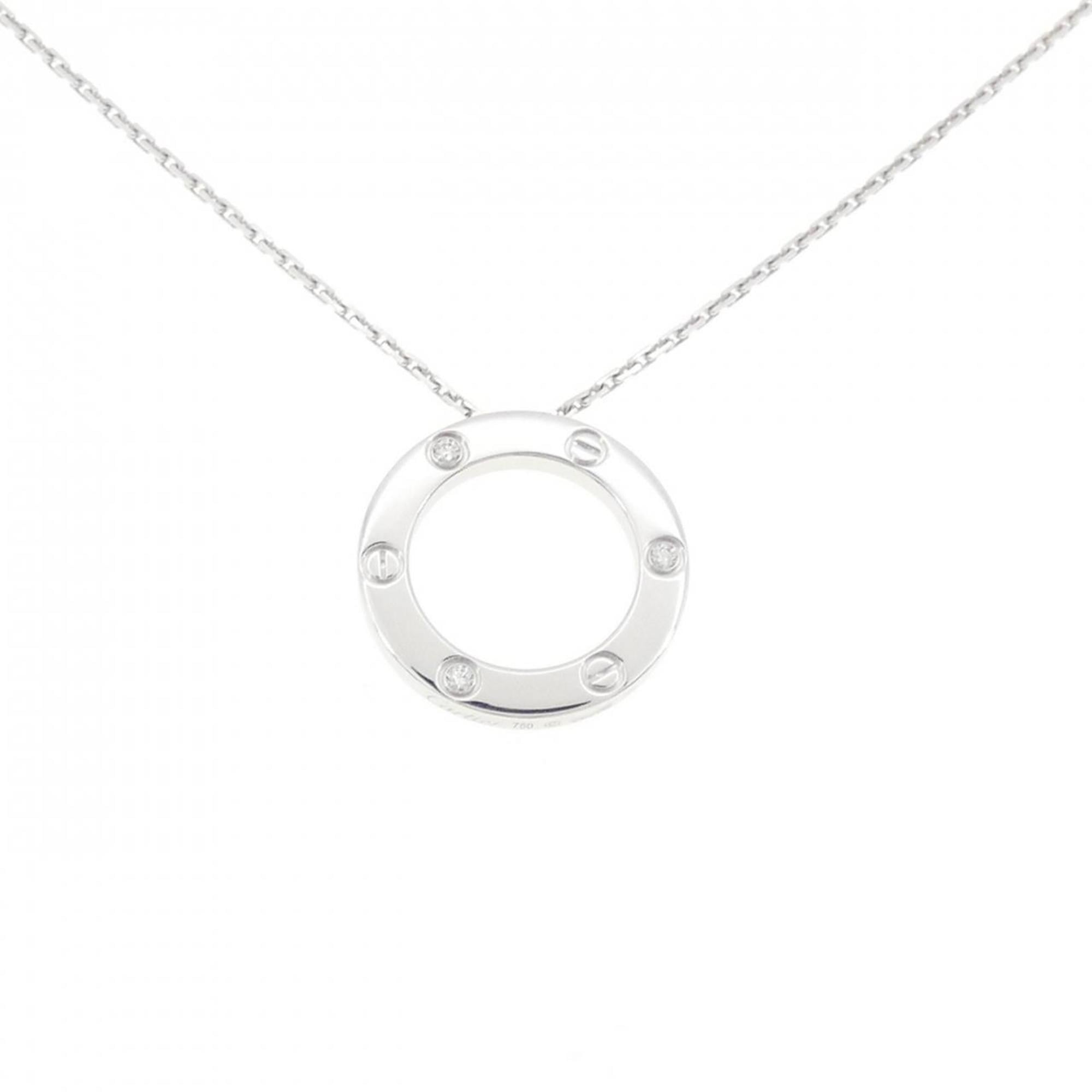 Cartier Love Necklace Half Diamond