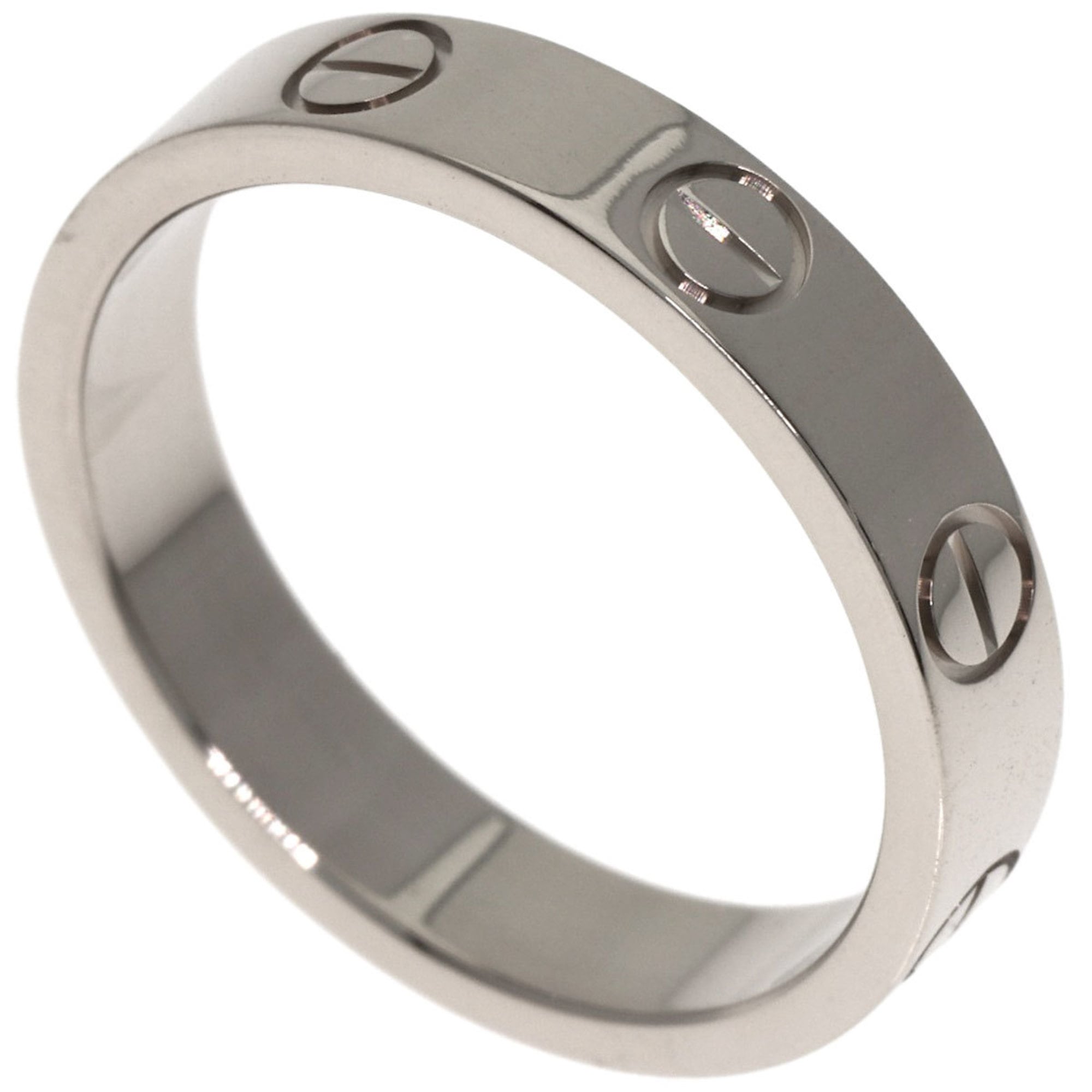 Cartier Love Ring #50 18K White Gold Women\'s