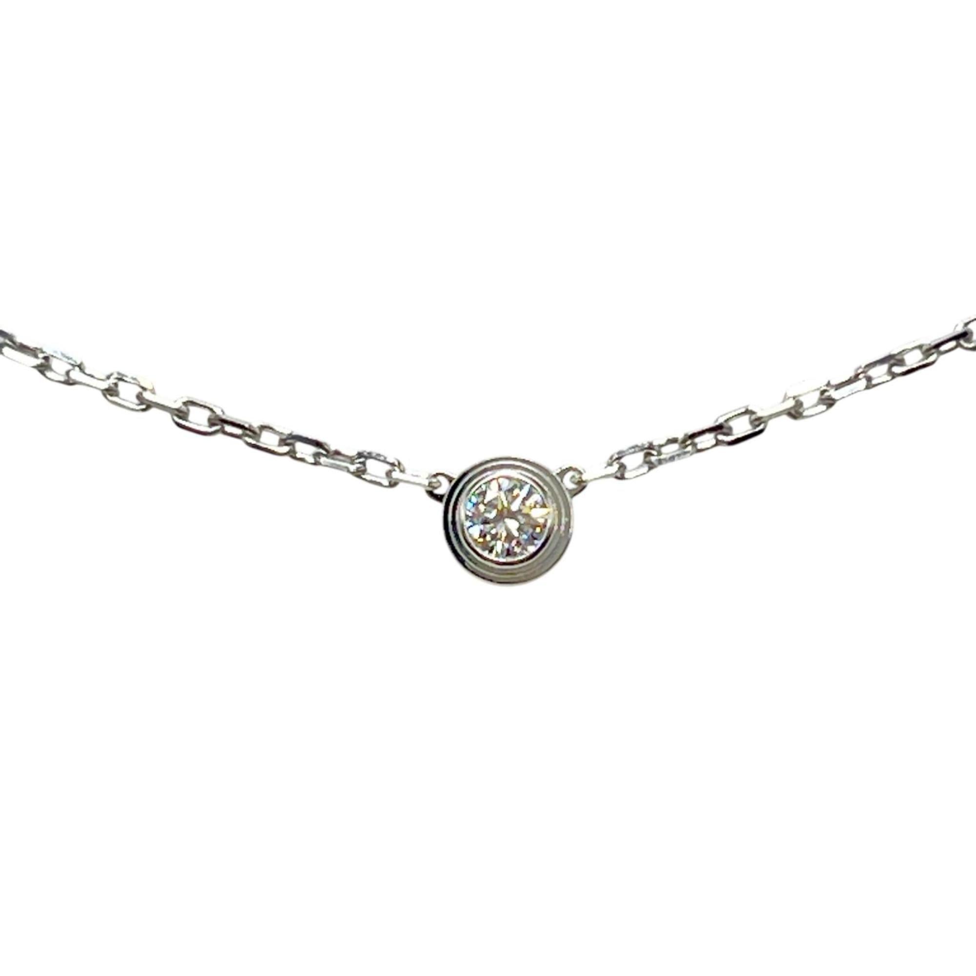 Cartier Amour Small Necklace in 18K White Gold with Diamonds for Women