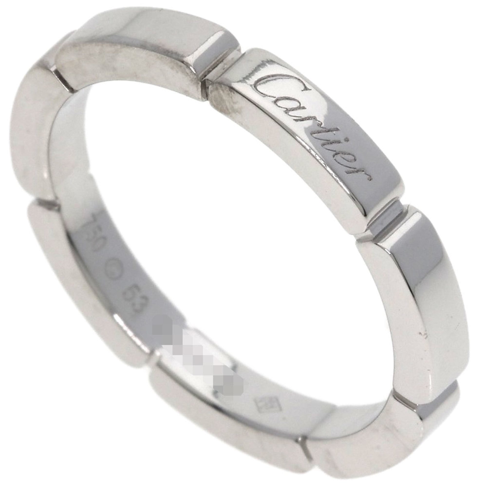 Cartier Maillon Panthre #53 Ring, 18K White Gold, Women\'s